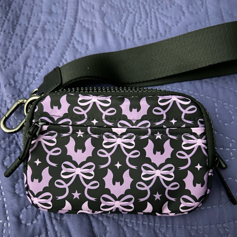 Iris and Rainbow, bats and bows Black and Purple Wallet